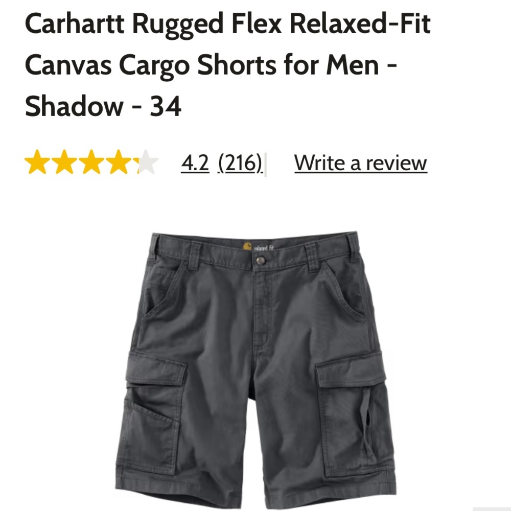 Carhartt mens cargo shorts NWT